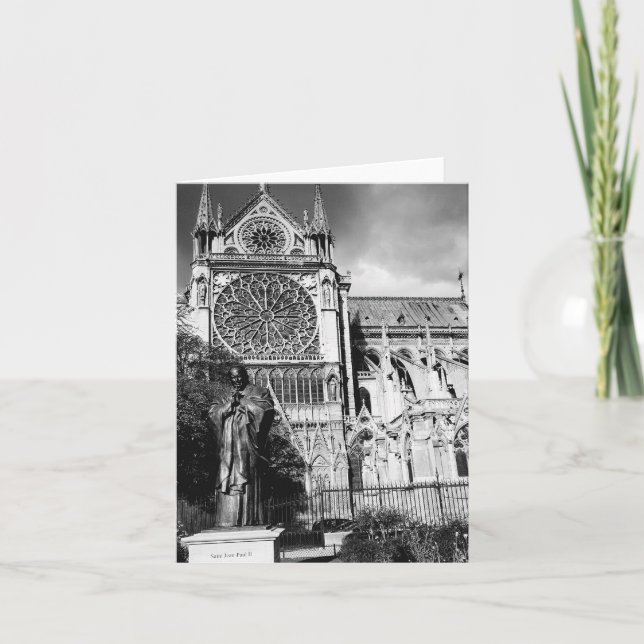Notre Dame Cathedral, Paris ~ blank note card (Front)