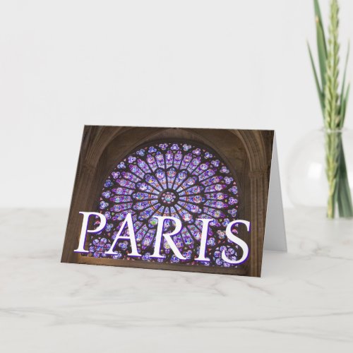 Notre Dame Cathedral  Paris France  Birthday Card