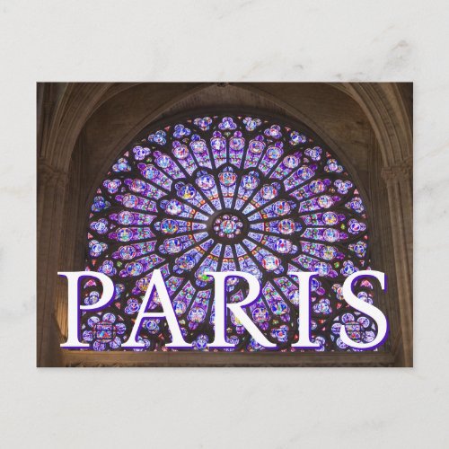 Notre Dame Cathedral  Paris France  Birthday Postcard