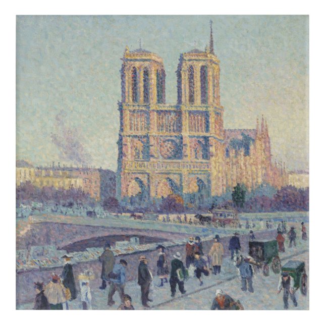 Notre Dame Cathedral Paris France Classic Painting Acrylic Print (Front)