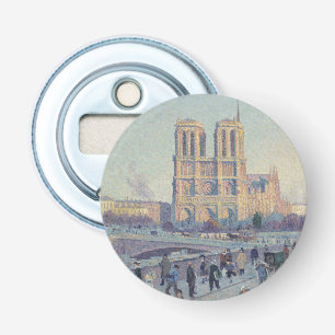 Notre Dame Cathedral Paris France Classic Painting Bottle Opener