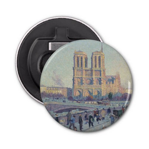 Notre Dame Cathedral Paris France Classic Painting Bottle Opener