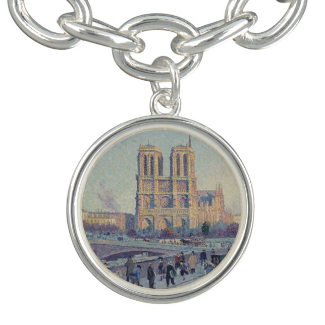 Notre Dame Cathedral Paris France Classic Painting Bracelet (Design)