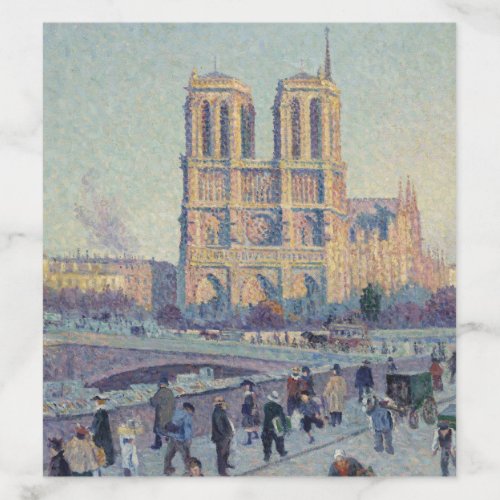 Notre Dame Cathedral Paris France Classic Painting Envelope Liner