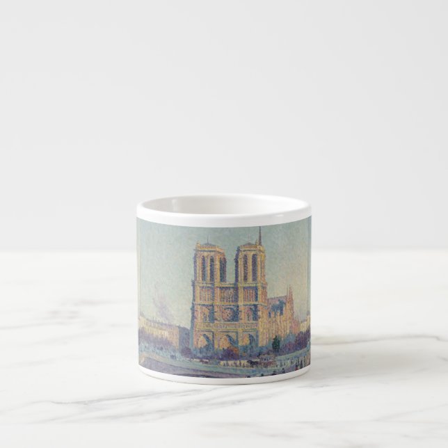 Notre Dame Cathedral Paris France Classic Painting Espresso Cup (Front)