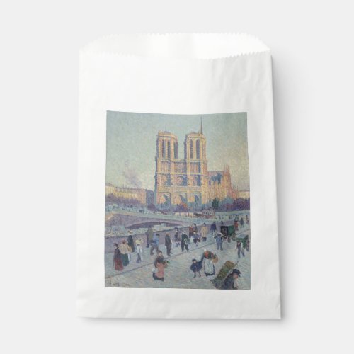 Notre Dame Cathedral Paris France Classic Painting Favor Bag
