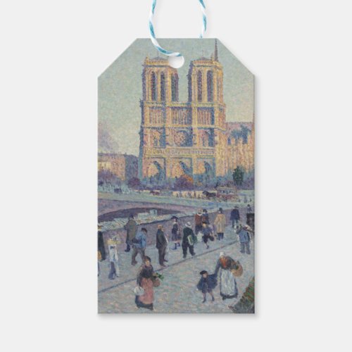 Notre Dame Cathedral Paris France Classic Painting Gift Tags