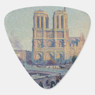 Notre Dame Cathedral Paris France Classic Painting Guitar Pick