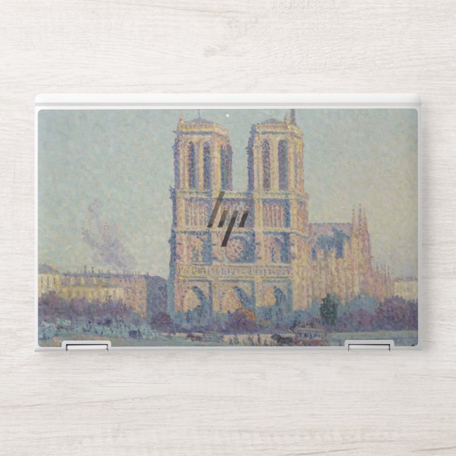 Notre Dame Cathedral Paris France Classic Painting HP Laptop Skin (Front)