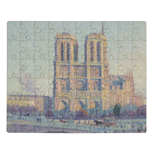 Notre Dame Cathedral Paris France Classic Painting Jigsaw Puzzle