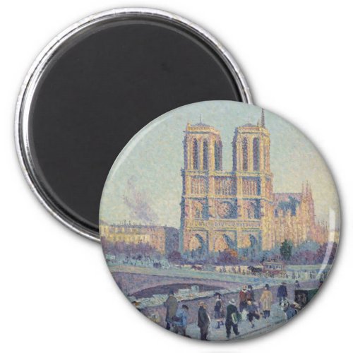 Notre Dame Cathedral Paris France Classic Painting Magnet