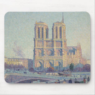 Notre Dame Cathedral Paris France Classic Painting Mouse Pad