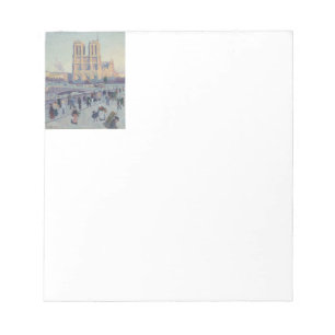 Notre Dame Cathedral Paris France Classic Painting Notepad