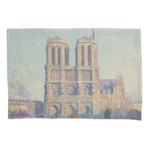 Notre Dame Cathedral Paris France Classic Painting Pillow Case