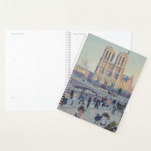 Notre Dame Cathedral Paris France Classic Painting Planner