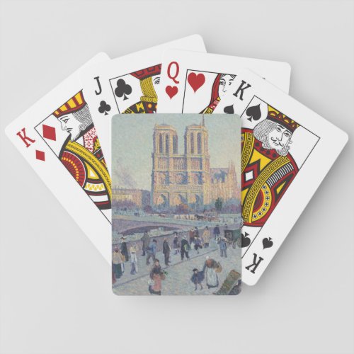 Notre Dame Cathedral Paris France Classic Painting Playing Cards