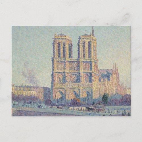 Notre Dame Cathedral Paris France Classic Painting Postcard