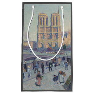 Notre Dame Cathedral Paris France Classic Painting Small Gift Bag