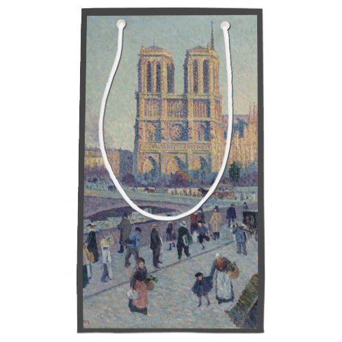 Notre Dame Cathedral Paris France Classic Painting Small Gift Bag