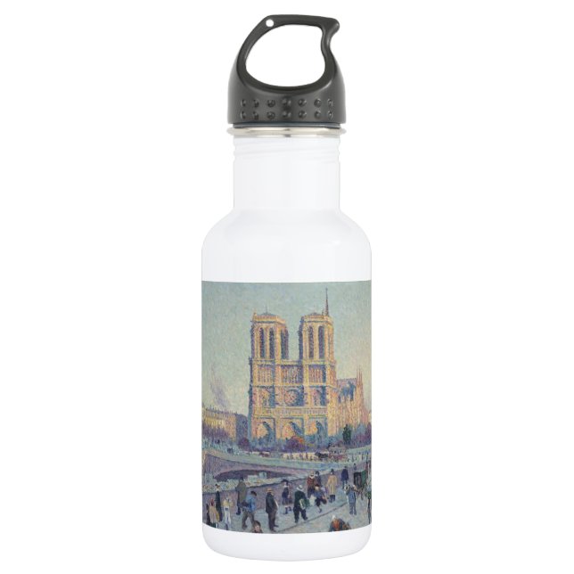 Notre Dame Cathedral Paris France Classic Painting Stainless Steel Water Bottle (Front)