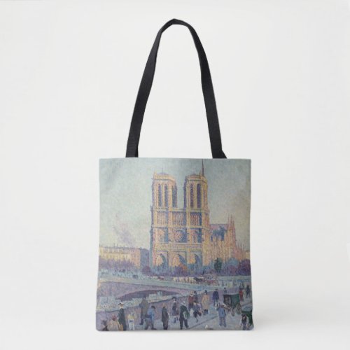 Notre Dame Cathedral Paris France Classic Painting Tote Bag
