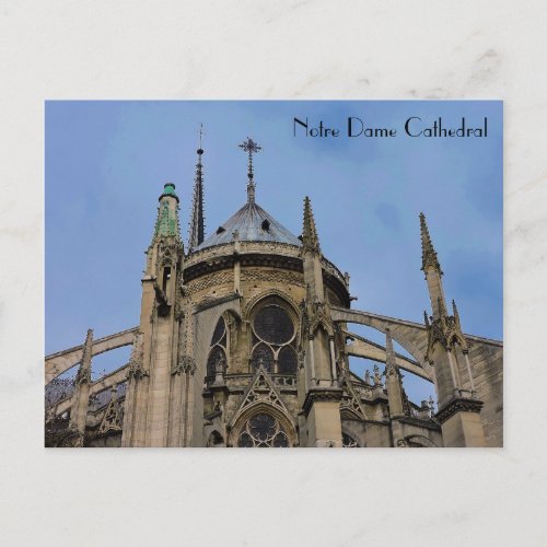 Notre Dame Cathedral Paris France Flying Buttress Postcard