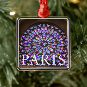 Notre Dame Cathedral Paris, France Metal Ornament
