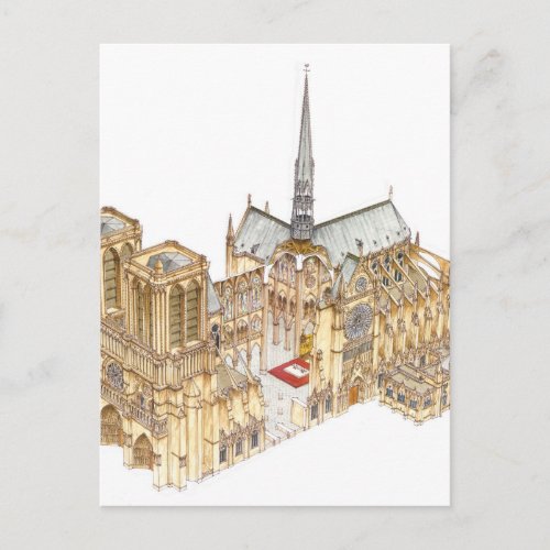 Notre_Dame Cathedral Paris France Postcard