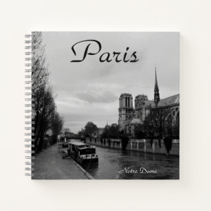 Notre Dame Cathedral Paris France Travel Photo Notebook