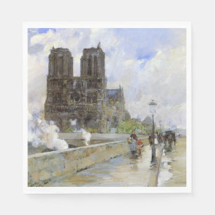 Notre Dame Cathedral (Paris, France) (Vintage Art) Napkins