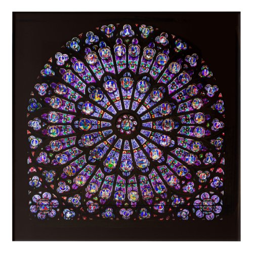 Notre Dame Cathedral Paris Rose Window Acrylic Print