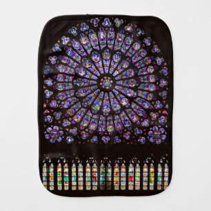 Notre Dame Cathedral Paris Rose Window Baby Burp Cloth