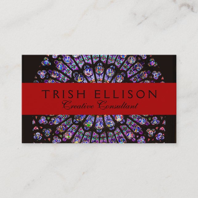 Notre Dame Cathedral Paris Rose Window Business Card (Front)