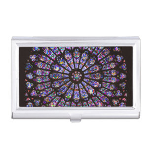 Notre Dame Cathedral Paris Rose Window Business Card Case