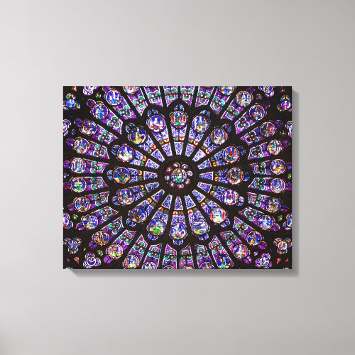 Notre Dame Cathedral Paris Rose Window Canvas Print
