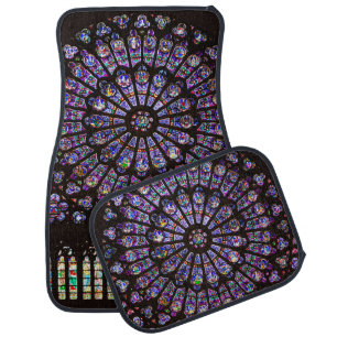 Notre Dame Cathedral Paris Rose Window Car Floor Mat