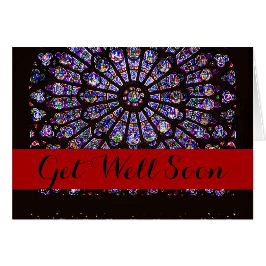 Notre Dame Cathedral Paris Rose Window Cards (Front Horizontal)