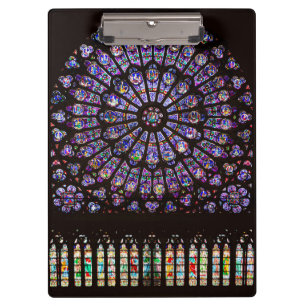 Notre Dame Cathedral Paris Rose Window Clipboard