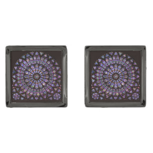 Notre Dame Cathedral Paris Rose Window Cufflinks
