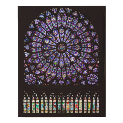 Notre Dame Cathedral Paris Rose Window Faux Canvas Print