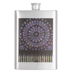 Notre Dame Cathedral Paris Rose Window Flask