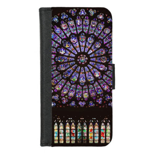 Notre Dame Cathedral Paris Rose Window iPhone 87 Wallet Case