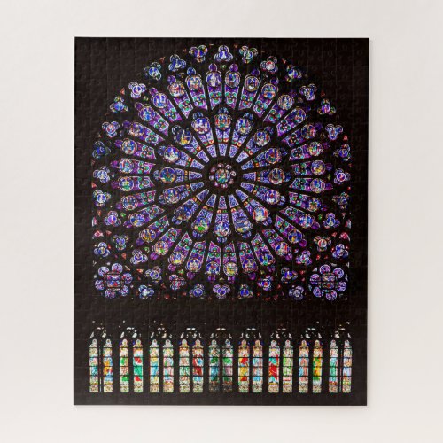 Notre Dame Cathedral Paris Rose Window Jigsaw Puzzle