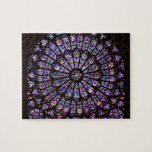 Notre Dame Cathedral Paris Rose Window Jigsaw Puzzle