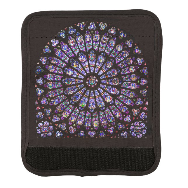 Notre Dame Cathedral Paris Rose Window Luggage Handle Wrap (Front)