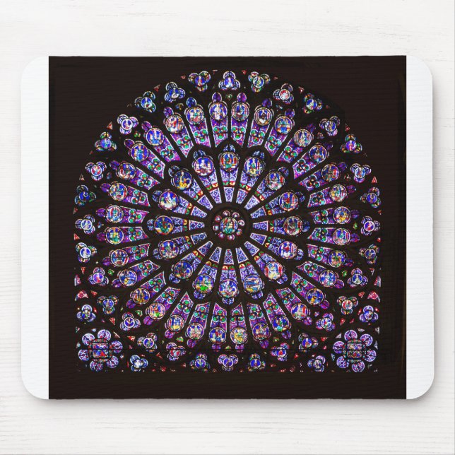 Notre Dame Cathedral Paris Rose Window Mouse Pad (Front)