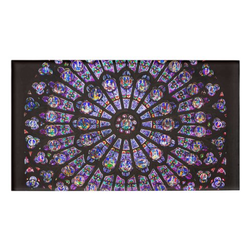 Notre Dame Cathedral Paris Rose Window Name Tag