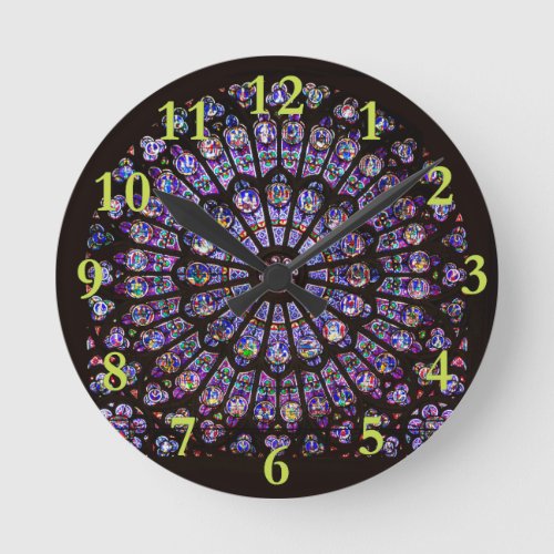 Notre Dame Cathedral Paris Rose Window Round Clock