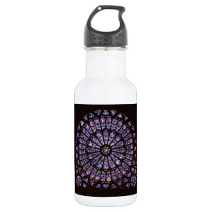 Notre Dame Cathedral Paris Rose Window Stainless Steel Water Bottle