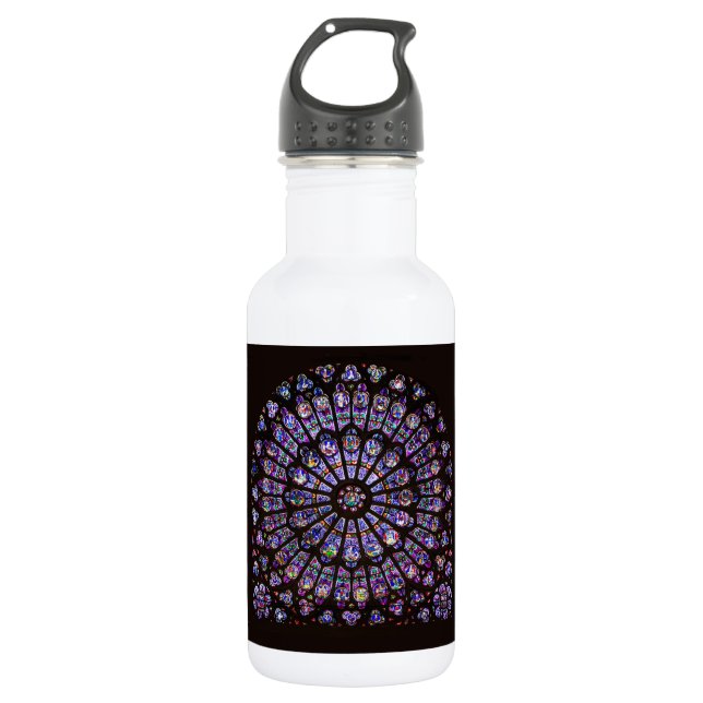 Notre Dame Cathedral Paris Rose Window Stainless Steel Water Bottle (Front)